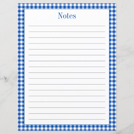 ファームハウスブルー&ホワイトギンガムプレイドレシピページ (裏面)