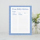 ファームハウスブルー&ホワイトギンガムプレイドレシピページ (スタンド正面)