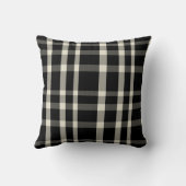 ファームハウスプレイドブラッククリーム装飾用クッション クッション (裏面)