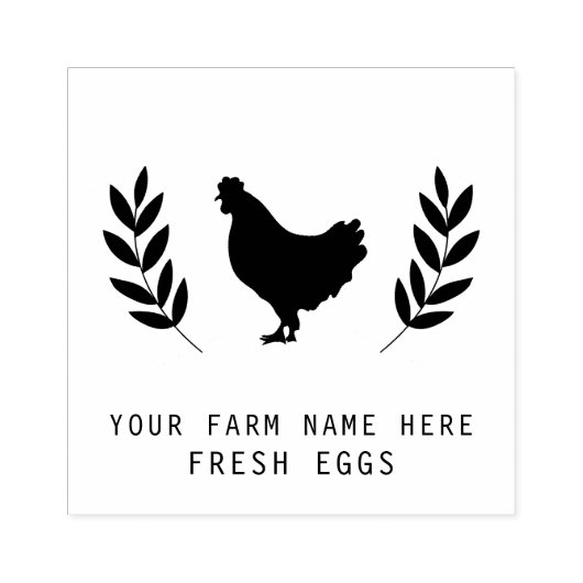 ファームハウスヘン |ファームまたはチキンパーソナライズされたコック ラバースタンプ (インプリント)