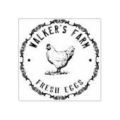 ファームハウスヘン |卵パーソナライズされたゴム印 ラバースタンプ (インプリント)