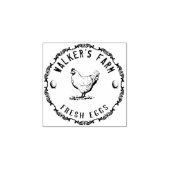 ファームハウスヘン |卵パーソナライズされたゴム印 ラバースタンプ (インプリント)