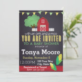 ファームハウスベビーシャワー招待状 招待状 (スタンド正面)