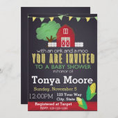 ファームハウスベビーシャワー招待状 招待状 (正面/裏面)