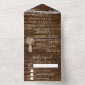 ファームハウスベビー素朴ズ結婚ブレス オールインワン招待状 (内側)