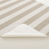 ファームハウスベージュシェラストライプパブランケット シェルパブランケット (3/4)