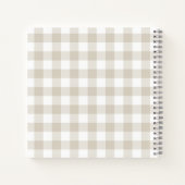 ファームハウスベージュバッファローチェックファミリーベーキングレシピ ノートブック (裏面)