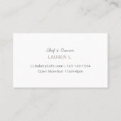 ファームハウスベージュバッファロープレイドビジネスカード 名刺 (裏面)