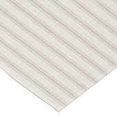 ファームハウスベージュリネンチキングストライプズ ショートテーブルランナー (コーナー)