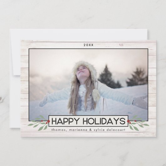 ファームハウスホリデイ |白黒バッファローチェック シーズンカード (正面)