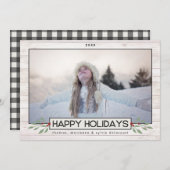 ファームハウスホリデイ |白黒バッファローチェック シーズンカード (正面/裏面)