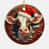 ファームハウスホリデーデコール – 3D セラミックオーナメント (裏面)