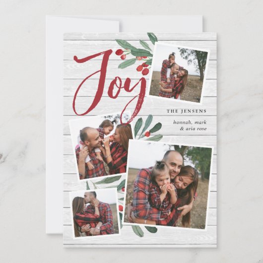 ファームハウスホリー |クリスマスフォトコラージュ シーズンカード (正面)