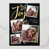 ファームハウスホリー |クリスマスフォトコラージュ 箔シーズンカード (正面)