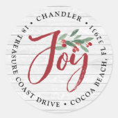 ファームハウスホリー |休日の差出人住所 ラウンドシール (正面)