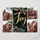 ファームハウスホリー |写真数々ののクリスマス 箔シーズンカード (正面)