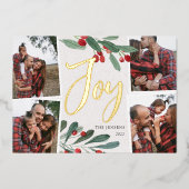 ファームハウスホリー |写真数々ののクリスマス 箔シーズンカード (正面)