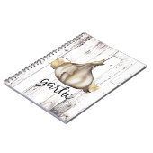 ファームハウスホワイトウッドガーリック素朴クローブキッチン ノートブック (左側)