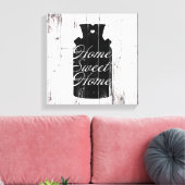 ファームハウスホワイトウッド素朴ミルクジュホームスウィート キャンバスプリント (インサイチュ (リビング))