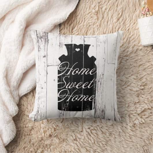 ファームハウスホワイトウッド素朴ミルクジュホームスウィート クッション (ブランケット)
