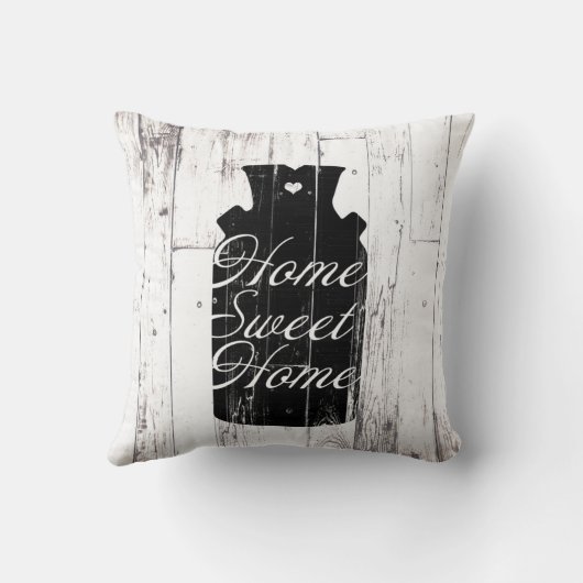 ファームハウスホワイトウッド素朴ミルクジュホームスウィート クッション (裏面)