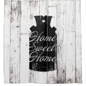 ファームハウスホワイトウッド素朴ミルクジュホームスウィート シャワーカーテン (正面)