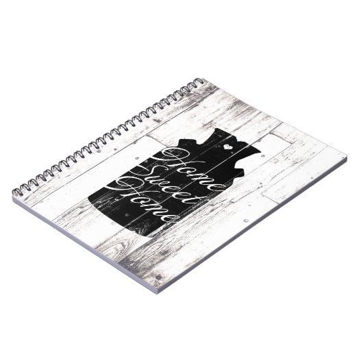 ファームハウスホワイトウッド素朴ミルクジュホームスウィート ノートブック (左側)