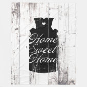 ファームハウスホワイトウッド素朴ミルクジュホームスウィート フリースブランケット (正面)