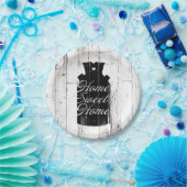 ファームハウスホワイトウッド素朴ミルクジュホームスウィート ペーパープレート (パーティー)