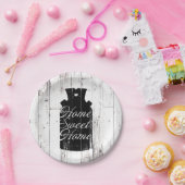 ファームハウスホワイトウッド素朴ミルクジュホームスウィート ペーパープレート (パーティー)