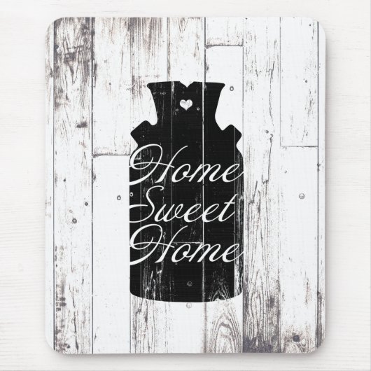 ファームハウスホワイトウッド素朴ミルクジュホームスウィート マウスパッド (正面)