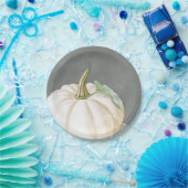 ファームハウスホワイト秋カボチャ ペーパープレート (パーティー)