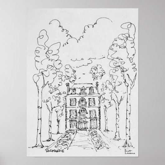 ファームハウスホースファーム |ノルマンディ（フランス） ポスター (正面)