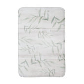 ファームハウスボタニカルホワイトウッド素朴葉ズ バスマット (正面縦)