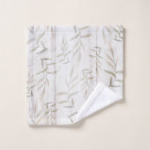 ファームハウスボタニカルホワイトウッド素朴赤面葉 バスタオルセット (ウォッシュタオル)