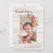 ファームハウスポインセチアメリーリトルクリスマスフォト シーズンカード (正面)