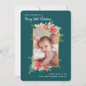 ファームハウスポインセチアメリーリトルクリスマスフォト シーズンカード (正面)