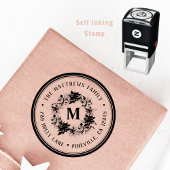 ファームハウスポインセチアリースホリデー差出人住所 セルフインキングスタンプ