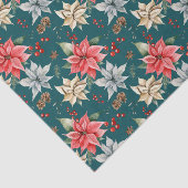 ファームハウスポインセチア水彩冬の葉 薄葉紙 (詳細)