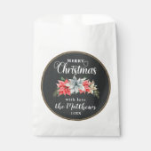 ファームハウスポインセチア素朴メリークリスマス フェイバーバッグ (正面)