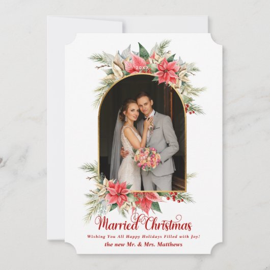 ファームハウスポインセチア結婚アルキッドの写真 シーズンカード (正面)