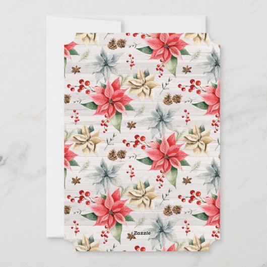 ファームハウスポインセチア結婚アルキッドの写真 シーズンカード (裏面)