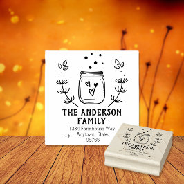 ファームハウスメイソンジャー差出人住所 ラバースタンプ