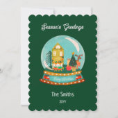 ファームハウスメリークリスマススノーグローブサンタディア シーズンカード (正面)