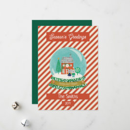 ファームハウスメリークリスマススノーグローブサンタベア シーズンカード