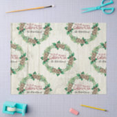 ファームハウスメリークリスマスリースパインコーンファミリー 薄葉紙 (クラフト)