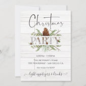 ファームハウスモダンカントリークリスマスパーティー 招待状 (正面)