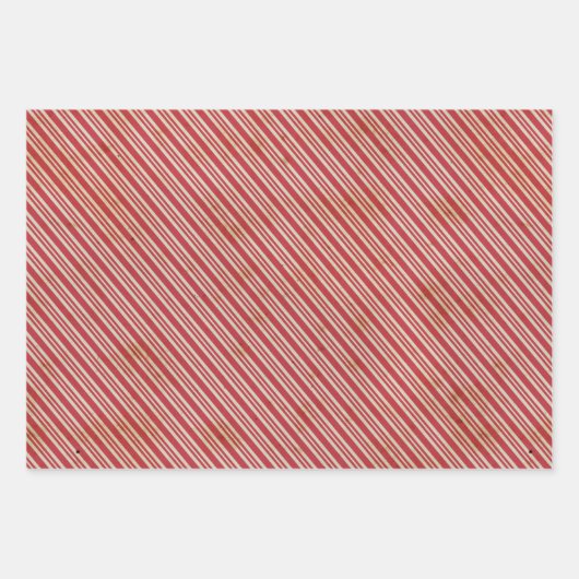 ファームハウスモダンクリスマスキャンディーケーン ラッピングペーパーシート (正面2)