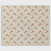 ファームハウスモダンクリスマスキャンディーケーン ラッピングペーパー (フラット)