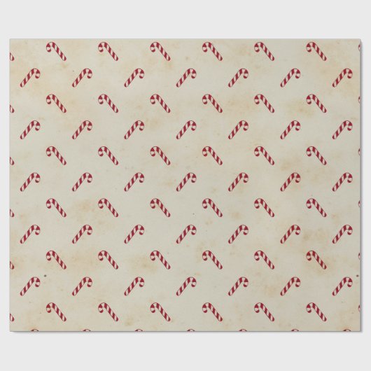 ファームハウスモダンクリスマスキャンディーケーン ラッピングペーパー (フラット)